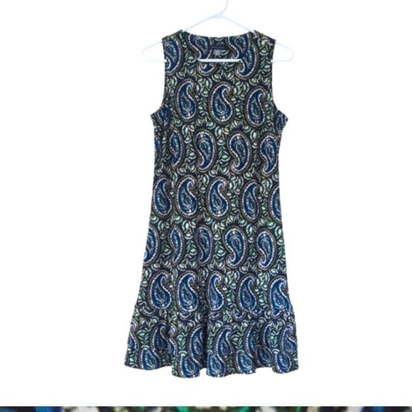 Tommy Hilfiger Paisley Ruffle Tiered Hem Sleeveless Dress - Picture 3 of 5